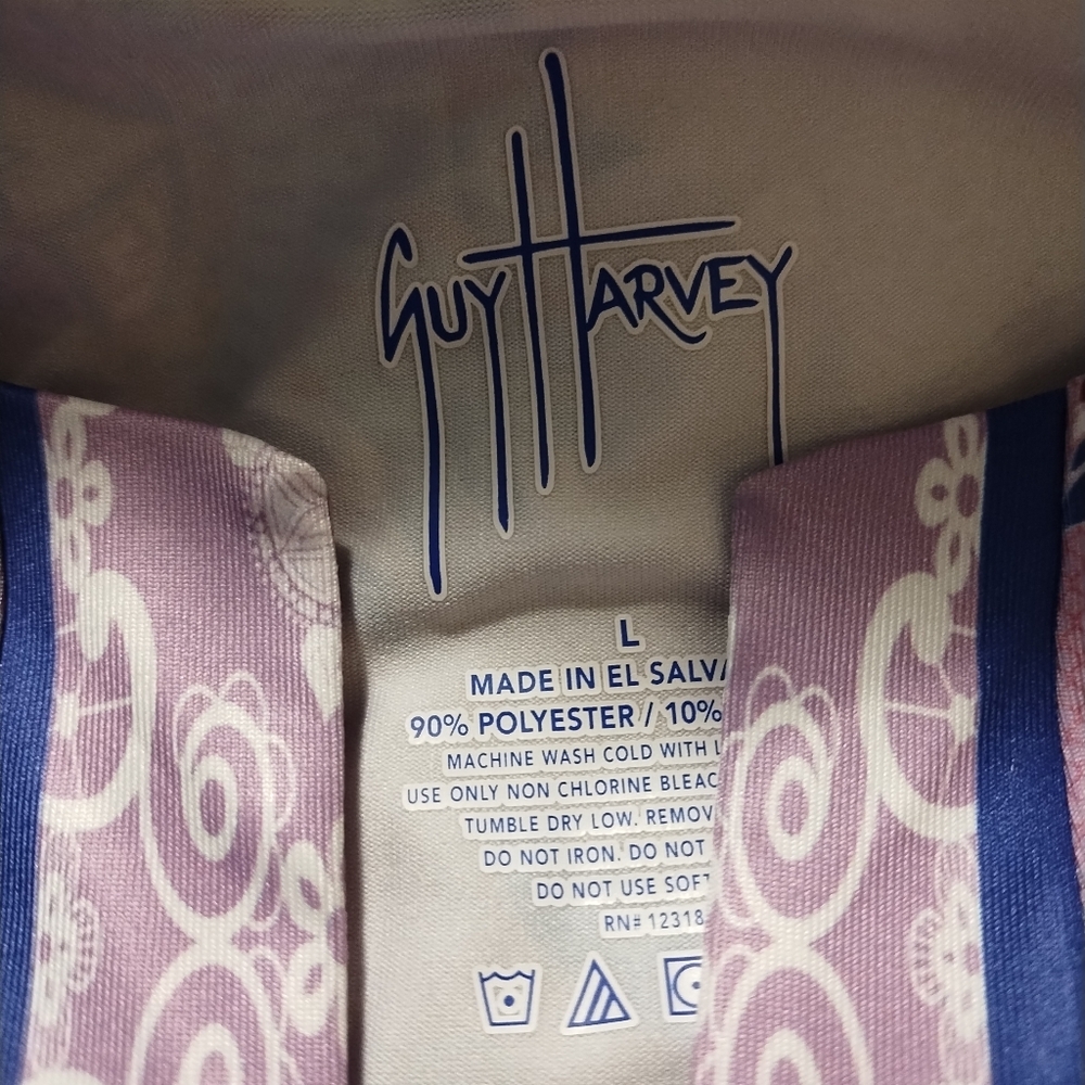 Guy Harvey Pink and Blue Floral Dress - Picture 3 of 4